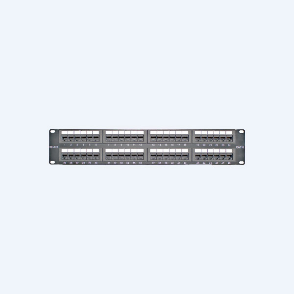 Panel de Parcheo Belkin 48 puertos RJ45, 8W, Cat6