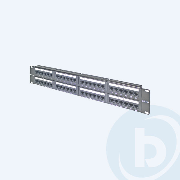 F4P638-48-AB5 - Panel de Parcheo Belkin 48 puertos RJ45, 8W, Cat6
