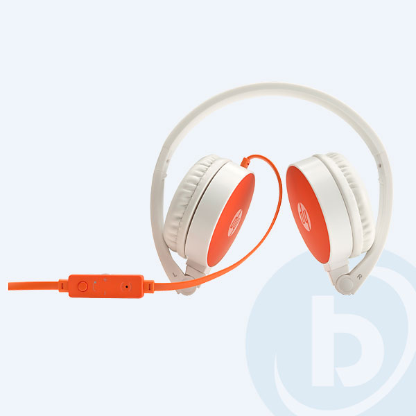 F6J05AA - Diadema HP Stereo H2800, Naranja/Blanco