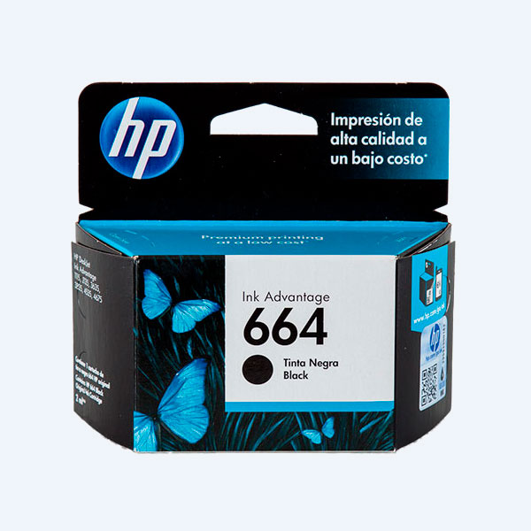 Cartucho HP 664, Negro, 120 páginas, Rendimiento Estándar
