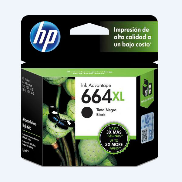 Cartucho HP 664XL, Negro, 480 Páginas, Alto Rendimiento