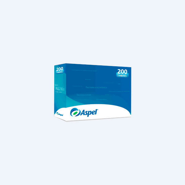 Paquete de timbres Aspel, 200 Timbres