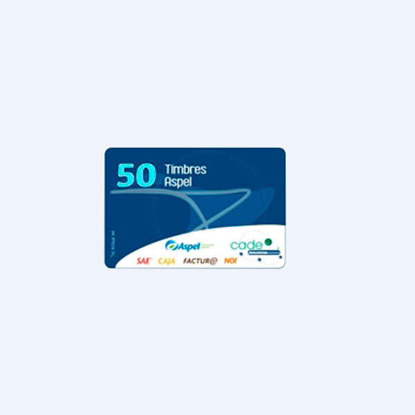 Paquete de timbres Aspel, 50 Timbres