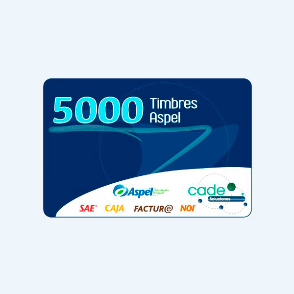 Paquete de timbres Aspel, 5000 Timbres