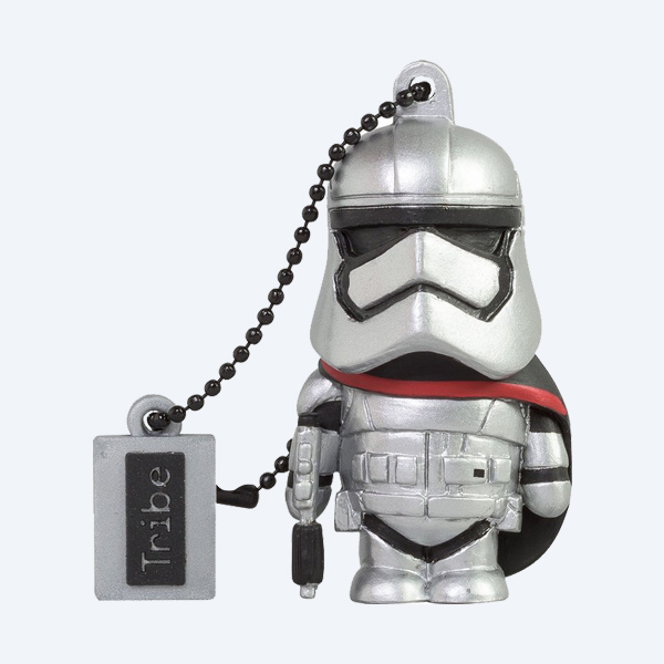 Memoria USB 2.0 Tribe Capitán Phasma, 8GB, Plata/Negro