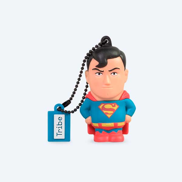 Memoria USB 2.0 Tribe Superman, 8GB, Azul/Rojo