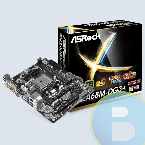 Tarjeta Madre ASRock micro ATX FM2A68M-DG3+, S-FM2+, AMD A68, USB 3.0, 16GB DDR3, para AMD