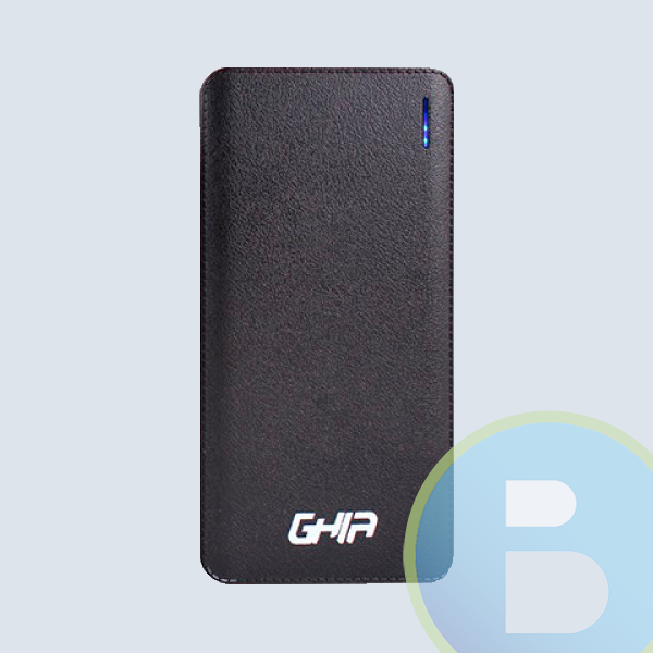 Batería Portátil GHIA GAC-012, 10000 Mah, USB, Lampara LED, Negro