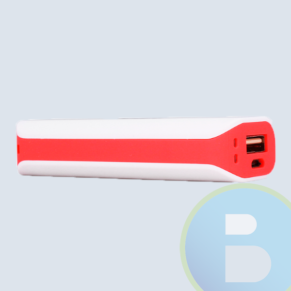 GAC-016 - Bater&iacute;a Port&aacute;til GHIA GAC-016, 2000 MAH, USB, BLANCO/ROJO