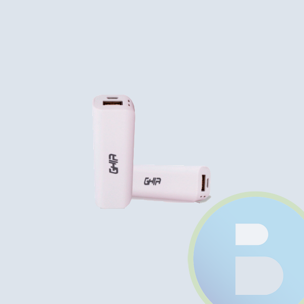Batería Portátil GHIA GAC-019, 2000 MAH, USB, BLANCO