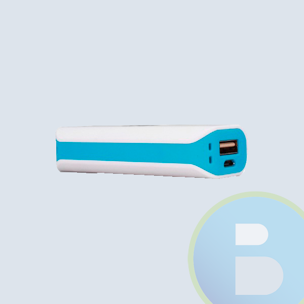 Batería Portátil GHIA GAC-020, 2000 MA, USB, BLANCO/AZUL