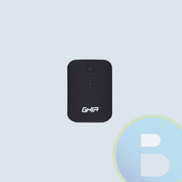 Batería Portátil GHIA GAC-027, 7800 Mah, USB, Lampara LED, Negro