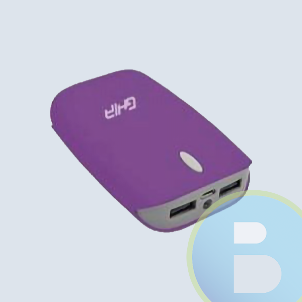 Power bank Bateria Portátil Ghia Volta, 7500mAh, Púrpura