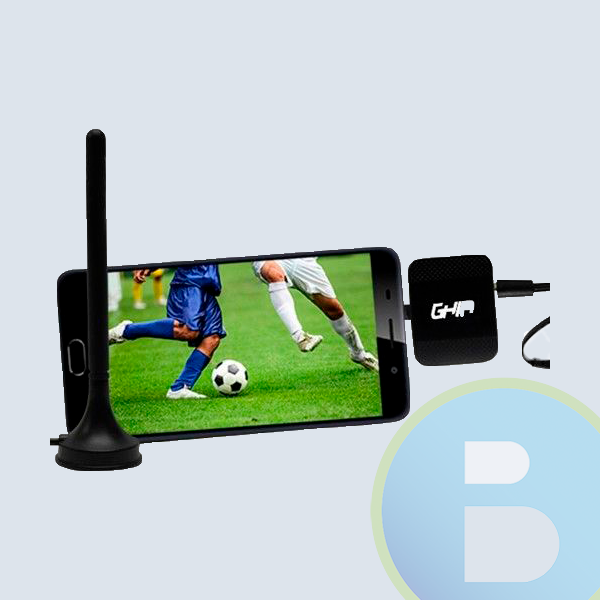 Sintonizador de TV Ghia GAC-110, Para Dispositivos Móviles, Android, 2 Antenas