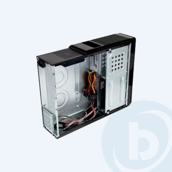 GAPC-301 - Gabinete para PC Acteck Mini Slim Bern ATX TD510, SATA/Molex, 500W, 20+4 Pines, Negro