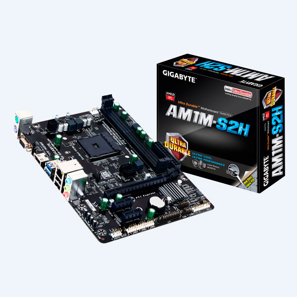 Tarjeta Madre Gigabyte GA-AM1M-S2H, 2xDDR3 1600, AM1, VGA/HDMI