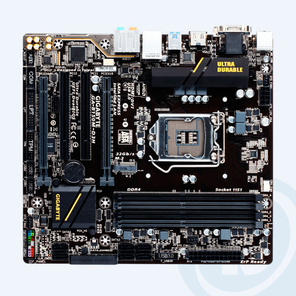 GA-B150M-D3H - Tarjeta Madre GIGABYTE GA-B150M-D3H, 4x DDR4 DIMM, S-1151