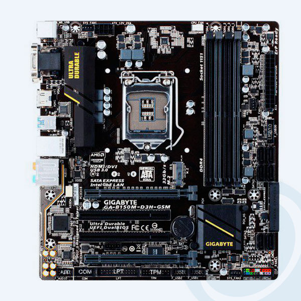 GA-B150M-D3H - Tarjeta Madre GIGABYTE GA-B150M-D3H, 4x DDR4 DIMM, S-1151