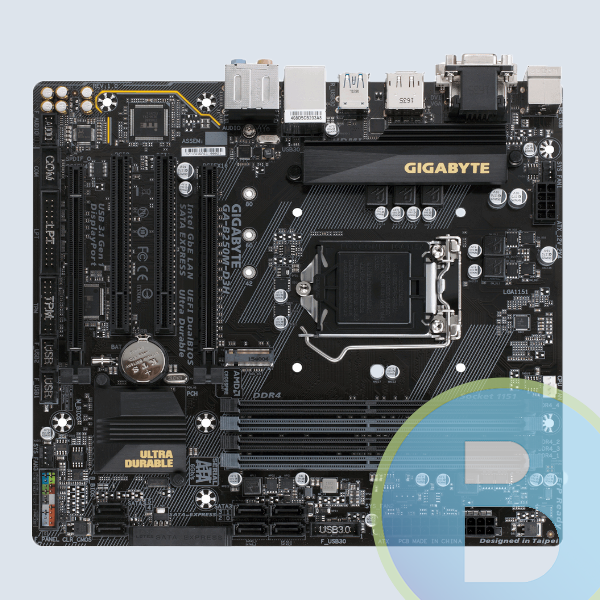 GA-B250M-D3H - MB GIGABYTE GA-B250M-D3H INTEL S-1151 7A. GENERACION/4XDDR4 2400/VGA/DVI/HDMI/DP/4XUSB3.1/MICRO ATX/PC