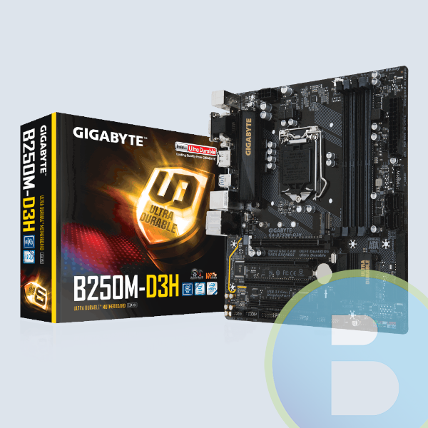 MB GIGABYTE GA-B250M-D3H INTEL S-1151 7A. GENERACION/4XDDR4 2400/VGA/DVI/HDMI/DP/4XUSB3.1/MICRO ATX/PC