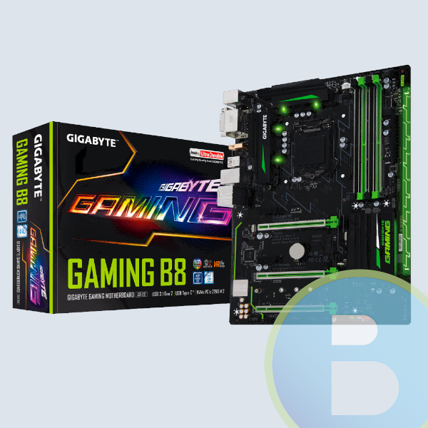 MB GIGABYTE GA-GAMING B8 INTEL S-1151 7A. GENERACION/4XDDR4 2400/DVI/HDMI/1X USB 3.1 TIPO-C/5XUSB3.1/ ATX/PC/GAMER