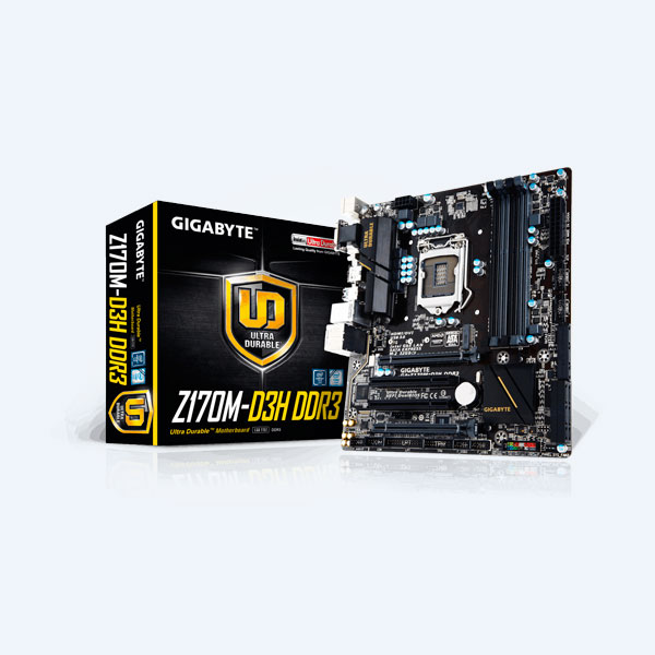 Tarjeta Madre GIGABYTE GA-Z170M-D3H DDR3, S-1151