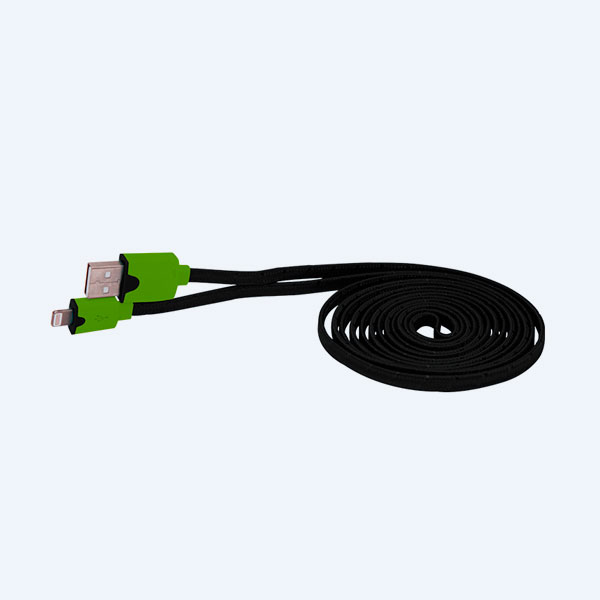 Cable Tipo Lighthing Ginga, Negro/Verde
