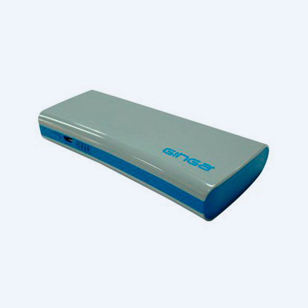 Batería Portátil Ginga Pop, 10000 mAh, iPhone 5-6/Micro USB/iPhone 4, Zafiro/Plata