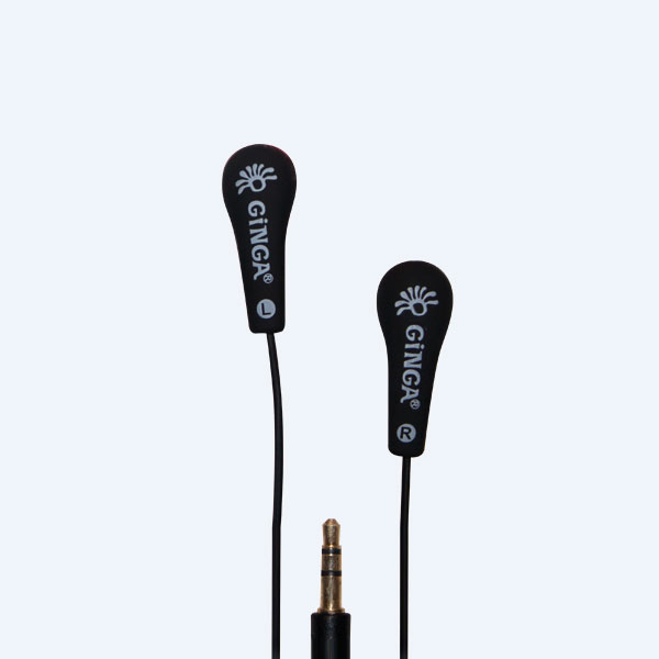Audífonos Ginga GINAUDI-NEGRO, Earbuds, Con Micrófono
