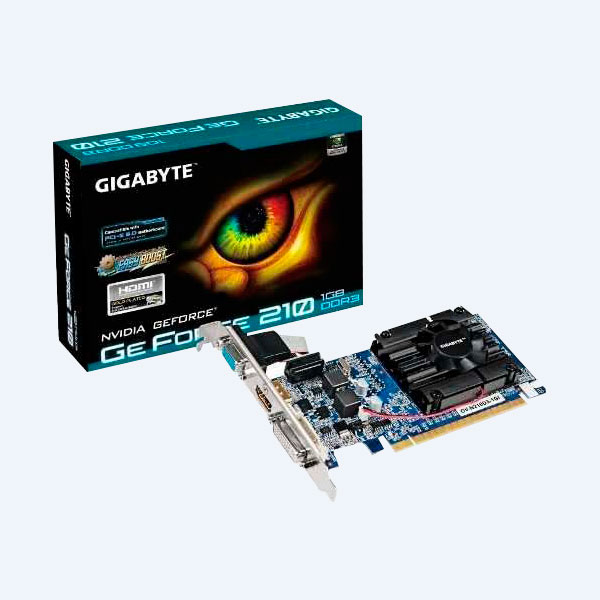 Tarjeta de Video Gigabyte Geforce GT 210, 1GB, 64BIT, DDR3, HDMI/DVI