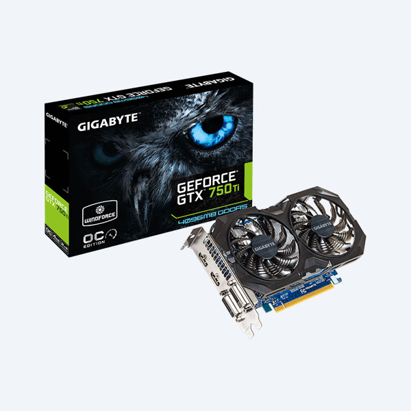 Tarjeta de vídeo GIGABYTE GeForce GTX 750 TI, 4GB, 128Bit, DDR5