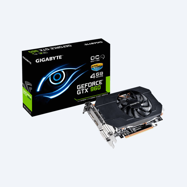 Tarjeta de video GIGABYTE NVIDIA GeForce GTX 960, 4GB, 128Bit, DDR5