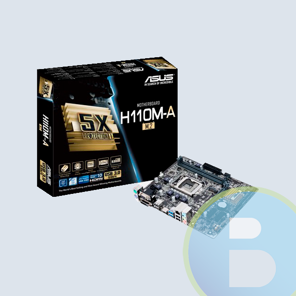 Tarjeta Madre Asus H110M-A/M.2, DDR4 2133/VGA/HDMI/DVI/Micro ATX, INTEL S-1151