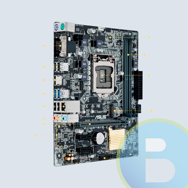 Tarjeta Madre ASUS micro ATX H110M-E/M.2, S-1151, Intel H110, 32GB DDR4