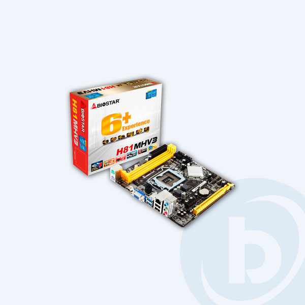 H81MHV3 - Tarjeta Madre Biostar H81MHC, 2XDDR3, 1 x PCI-E x16 2.0