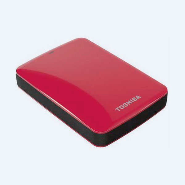 Disco Duro Externo Portable Toshiba Canvio, 2TB, USB 3.0, Rojo