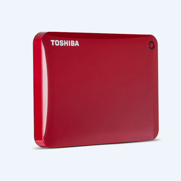 Disco Duro Externo Portable Toshiba Canvio Connect II, 1TB, USB 3.0, Rojo