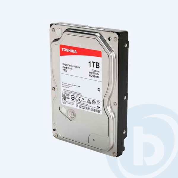 HDWD110XZSTA - Disco Duro Interno Toshiba, P300, 1TB, 3.5", SATA, para Computadora