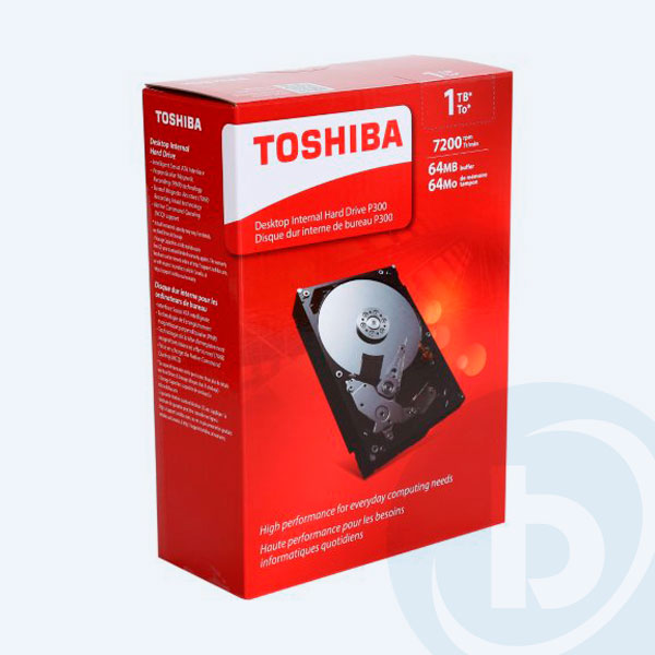 HDWD110XZSTA - Disco Duro Interno Toshiba, P300, 1TB, 3.5", SATA, para Computadora