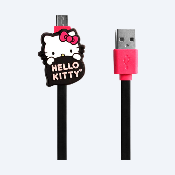 Cable USB HK15CDR15-MICRO, 1M, Micro USB, Hello Kitty
