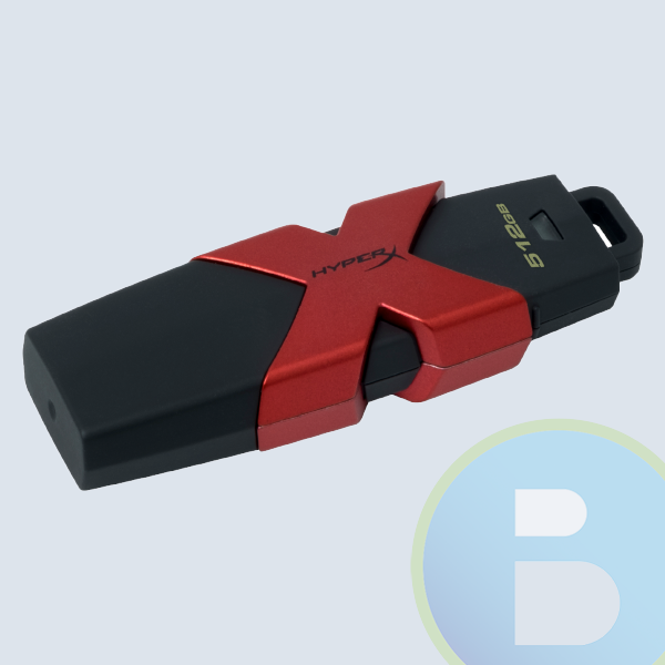 Memoria USB Kingston 128GB, USB 3.1, HyperX Savage, Lect.350/Escr.180 Mb/s Negro