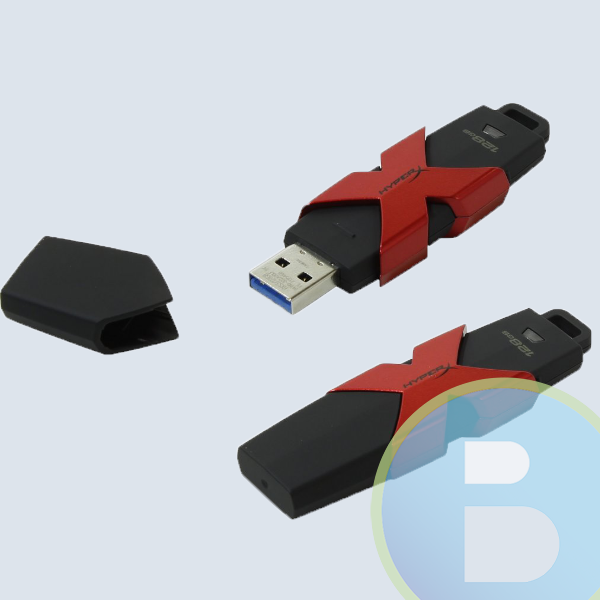 HXS3/128GB - Memoria USB Kingston 128GB, USB 3.1, HyperX Savage, Lect.350/Escr.180 Mb/s Negro