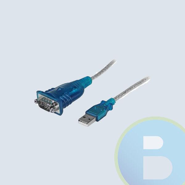 Cable Adaptador Startech USB 2.0 A Macho - RS-232 de 1 Puerto Serial DB9 Macho, 43cm, Azul/Plata