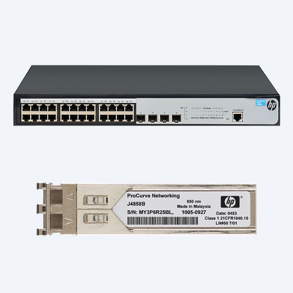 Switch HP Enterprise 1920-24G, 24puertos 10/100/1000 Mbps, 4 SFP, QoS, LifeTime + Transceptor HP X121 1 G SFP, LC SX