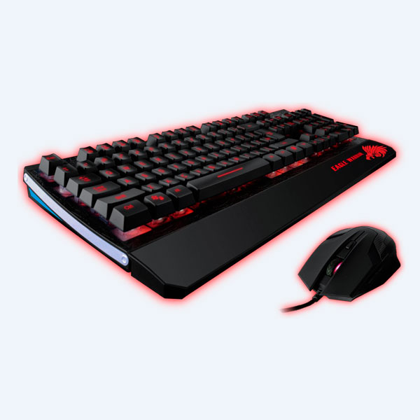 Combo Cableado KME Eagle Warrior 75, Teclado y Mouse, USB, 3 Colores