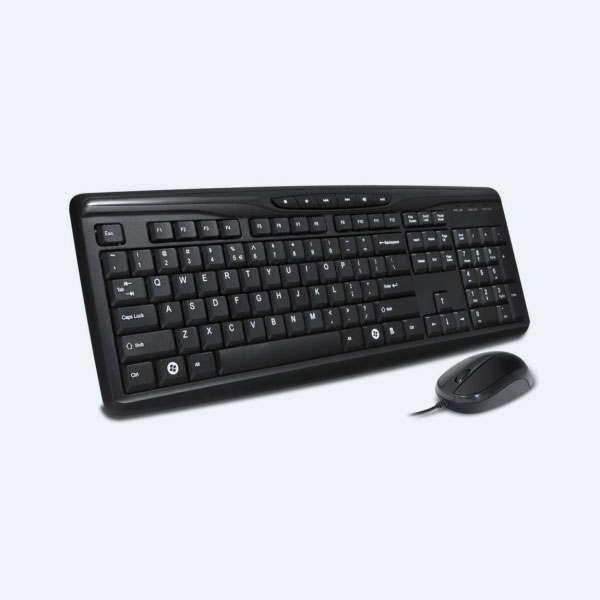 Combo Cableado KME K2KMX6B82U00KMX, Teclado y Mouse,  USB, Negro
