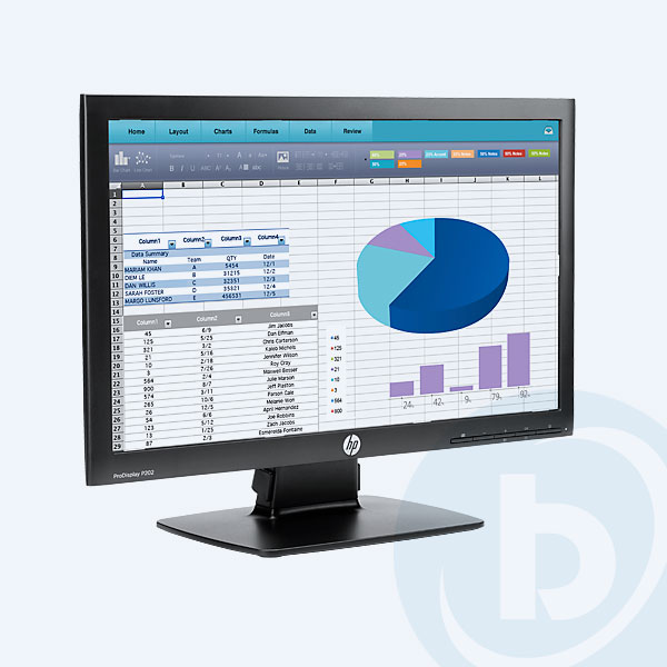 K7X27AA - Monitor LED HP P202, 20'', HD, 1600x900, VGA/DP
