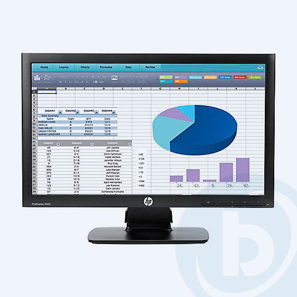 K7X27AA - Monitor LED HP P202, 20'', HD, 1600x900, VGA/DP