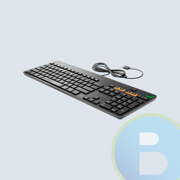 Teclado HP K8P74AA, Optimizado Para Microsoft Lync, USB, Black