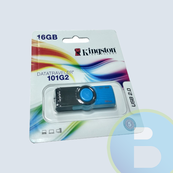 KC-U3016-2X3B - Memoria USB Kingston 16GB, USB 2.0, Data Traveler G2, Azul